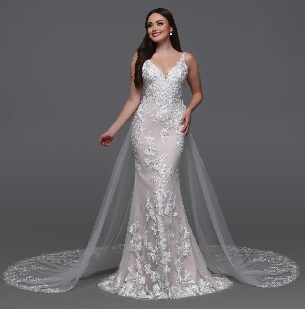 Photo of Model wearing a Bridal Collection White Gown by Davinci Bridal
