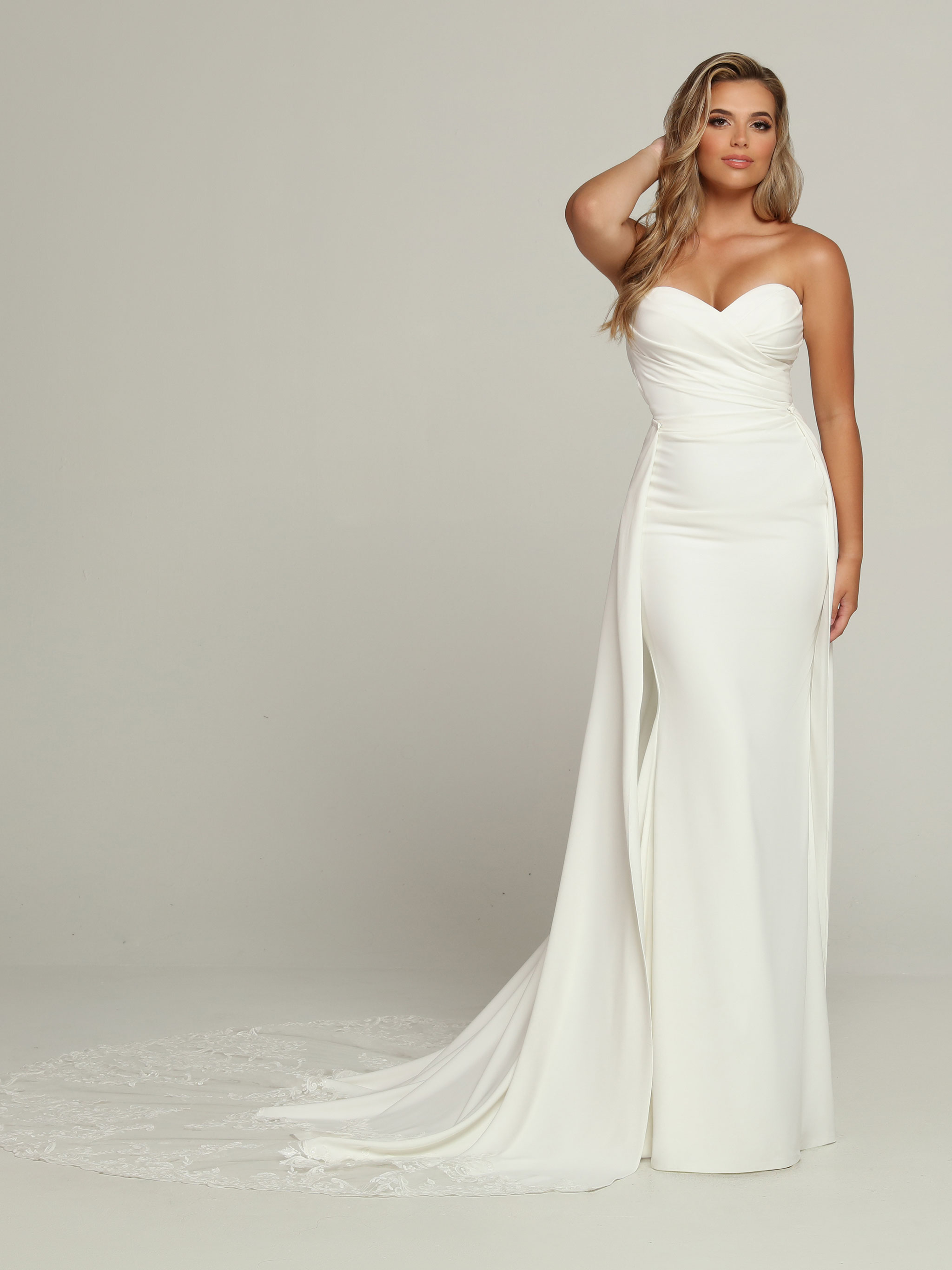 Photo of Model wearing a Bridal Collection White Gown by Davinci Bridal